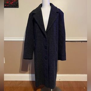 Roaman’s 100% Wool Black Coat